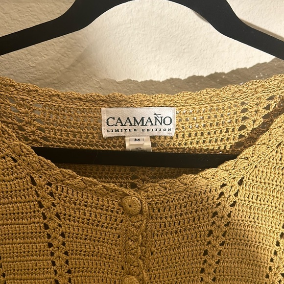CAAMANO HAND KNIT Peruvian Cardigan Sweater Size M - Picture 1 of 9